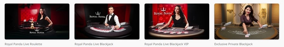 Live dealer games at Royal Panda