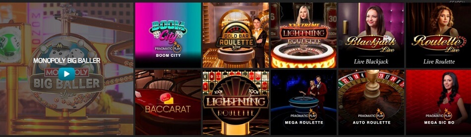 Live dealer games at Hello casino