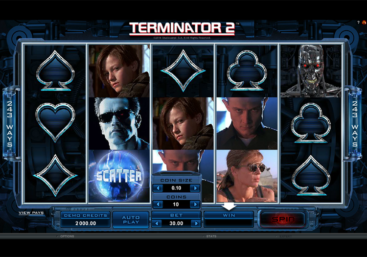 Terminator 2 game view for NZ players