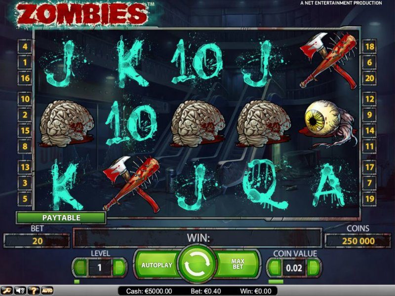 Zombies game by netent reels view