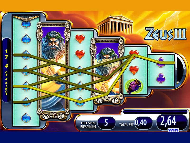 Zeus pokie game view