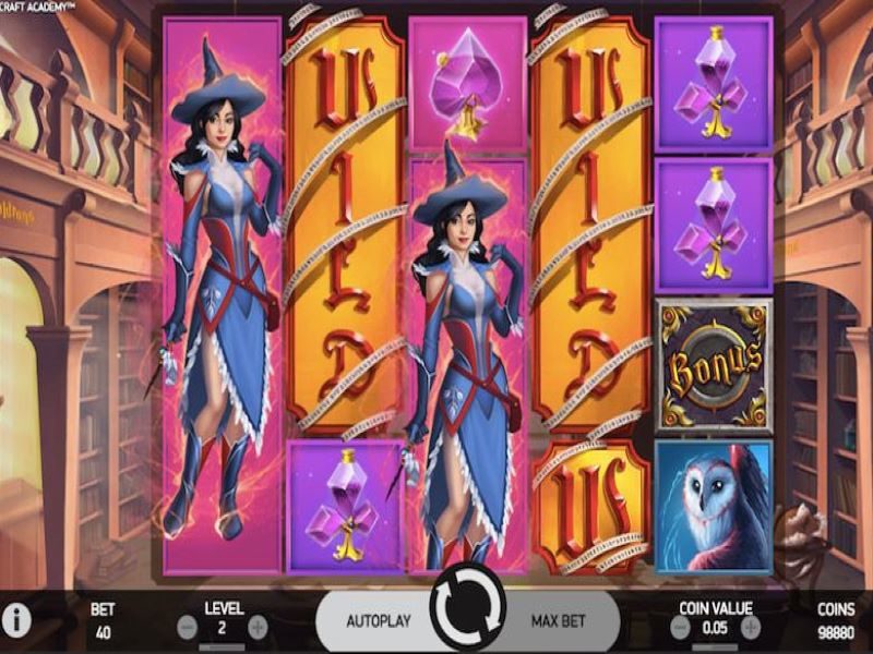 Witchcraft Academy pokie game from NetEnt