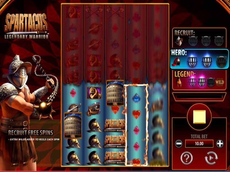 Spartacus Legendary Warrior pokie game view
