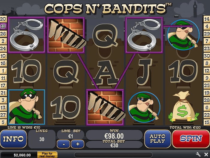 Cops n' Bandits pokie game