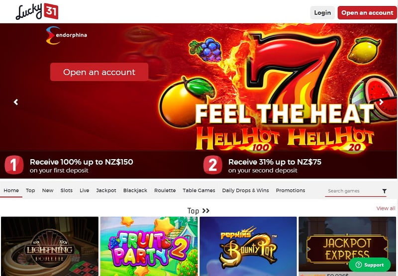 Lucky31 online casino homepage nz