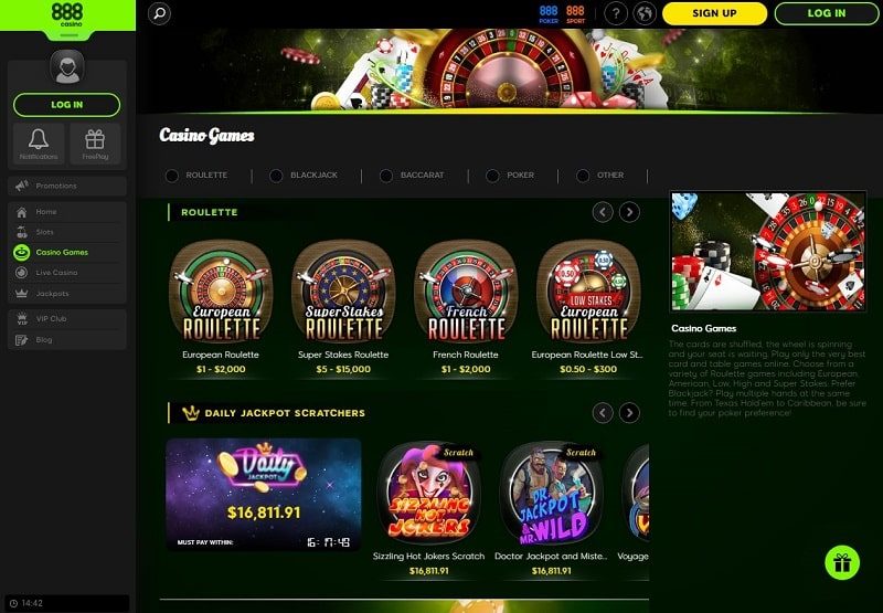 Games to play at 888 Casino