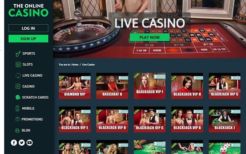 Live Casino games at TheOnlineCasino NZ