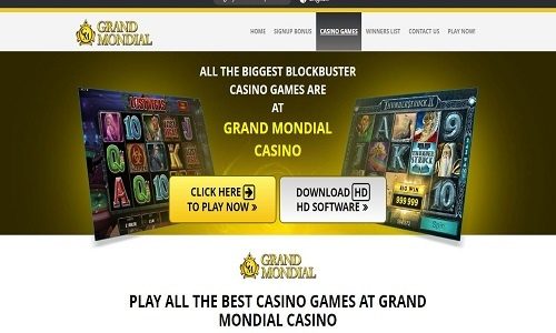 Play the best casino games at Grand Mondial Casino