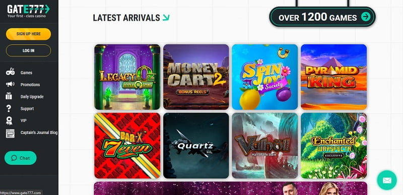 Latest games at Gate777 casino nz
