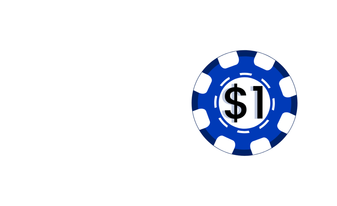 1 dollar casino poker chip