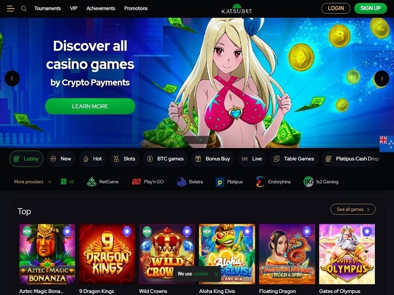 Katsubet online casino game lobby NZ