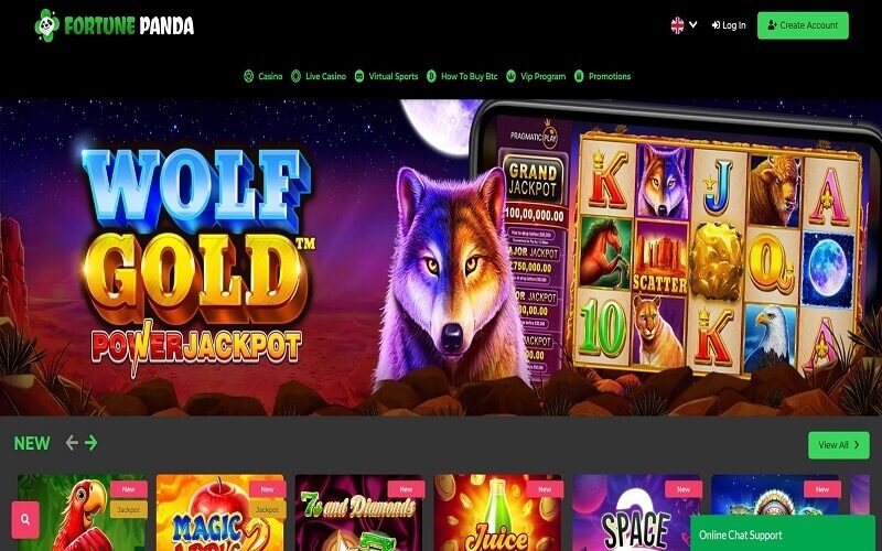 Fortune-Panda-casino-website-homepage