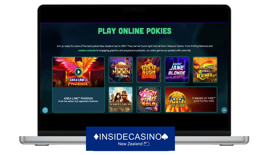 kiwi's treasure online pokies