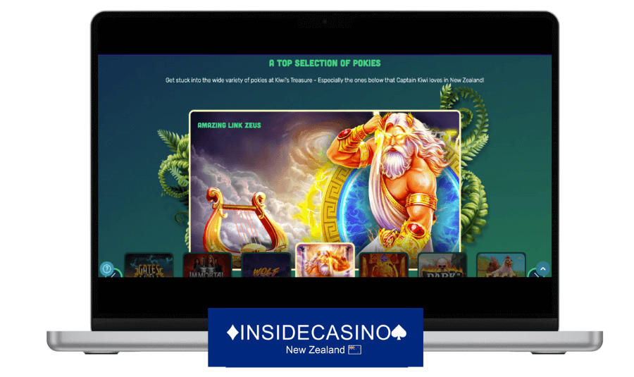 kiwi's treasure top selection of pokies