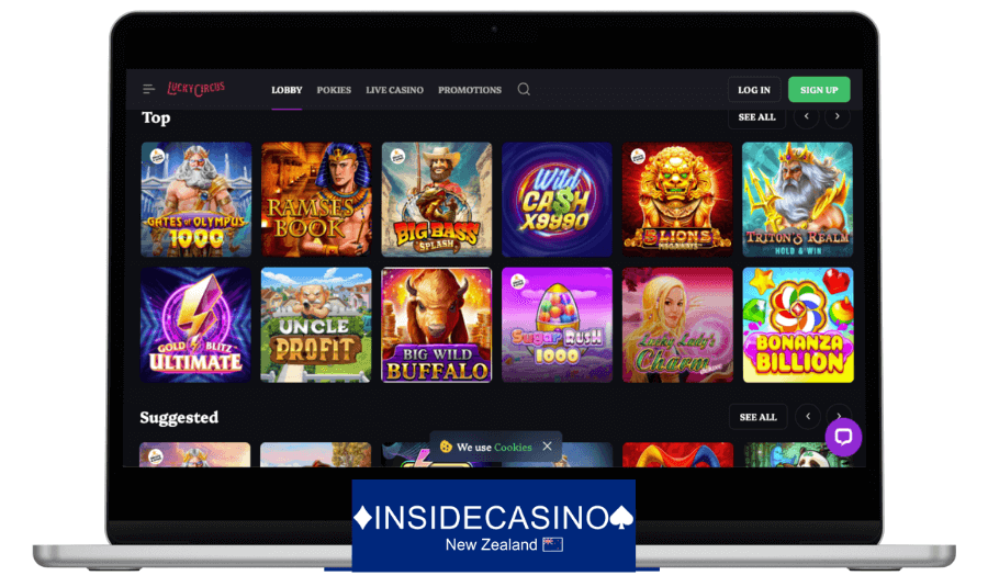 lucky circus casino games nz