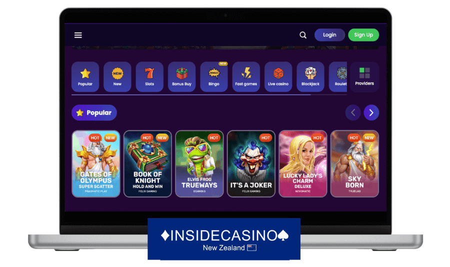 spinando nz popular games