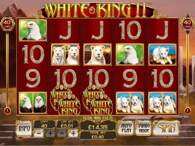 white king 2 slot game by playtech reels view UK
