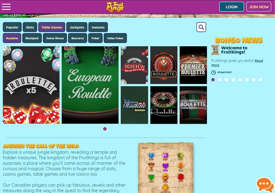 Fruit Kings Casino Homepage online casino NZ
